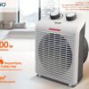 BRUNO 2 σε 1 αερόθερμο δωματίου BRN-0211, 2000W, με ανεμιστήρα, λευκό - Image 2
