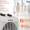BRUNO 2 σε 1 αερόθερμο δωματίου BRN-0211, 2000W, με ανεμιστήρα, λευκό - Image 4