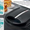 BRUNO ψηστιέρα-τοστιέρα BRN-0216 για 4 τοστ, 1400W, μαύρη mat/inox - Image 2