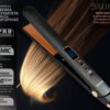 BRUNO ισιωτική πρέσα μαλλιών BRN-0217 με κεραμικές πλάκες, 45W, ψηφιακή ένδειξη, black-copper - Image 3