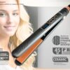 BRUNO ισιωτική πρέσα μαλλιών BRN-0217 με κεραμικές πλάκες, 45W, ψηφιακή ένδειξη, black-copper - Image 6