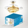 BRUNO ανεμιστήρας οροφής με LED φως BRN-0225, AC 122W, 42", Φ107x58εκ., χρυσός - Image 7