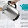 BRUNO βραστήρας νερού BRN-0246, ανοξείδωτος, 1.7L, STRIX, 2200W, inox - Image 4