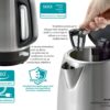 BRUNO βραστήρας νερού BRN-0246, ανοξείδωτος, 1.7L, STRIX, 2200W, inox - Image 5