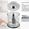 BRUNO πολυκόπτης BRN-0247, 500W, 700ml, 4 λεπίδες, μαύρο - Image 5