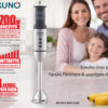 BRUNO ραβδομπλέντερ BRN-0249, 1700W, ρυθμιζόμενη ταχύτητα, 4 λεπίδες, inox-μαύρο - Image 2