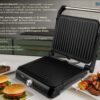 BRUNO γκριλιέρα BRN-0251, 2000W, με ρυθμιζόμενο θερμοστάτη, inox-μαύρη - Image 4