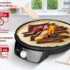 BRUNO κρεπιέρα BRN-0252, 30εκ, 1200W, με ρυθμιζόμενο θερμοστάτη & εξαρτήματα, μαύρη - Image 2