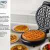 BRUNO βαφλιέρα BRN-0253, 1000W, στρόγγυλη 19εκ, βαθιά, inox-μαύρη - Image 5