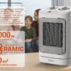 BRUNO κεραμικό αερόθερμο BRN-0255, 2000W, με θερμοστάτη/ανεμιστήρα/αυτόματη περιστροφή, λευκό - Image 2