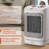 BRUNO κεραμικό αερόθερμο BRN-0255, 2000W, με θερμοστάτη/ανεμιστήρα/αυτόματη περιστροφή, λευκό - Image 4