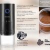 BRUNO ηλεκτρικός μύλος καφέ BRN-0256, επαναφορτιζόμενος, με 39 επίπεδα άλεσης, μαύρος - Image 4