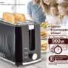 BRUNO φρυγανιέρα BRN-0274, 2 θέσεων, 900W, με σχάρα ψησίματος, μαύρη - Image 3