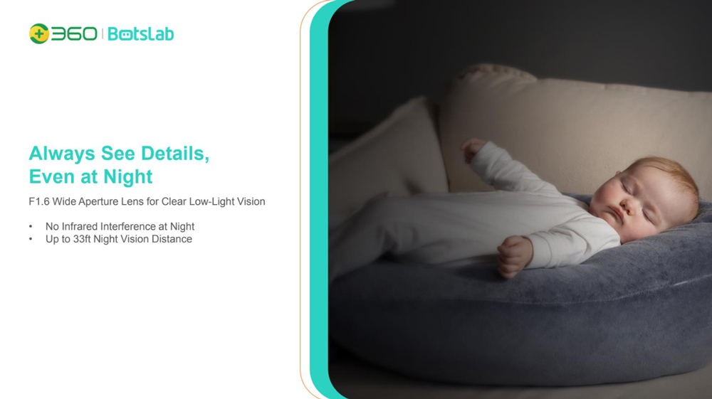 BOTSLAB smart κάμερα C221, 5MP/3K, WiFi, 360° PTZ, SD - Image 12