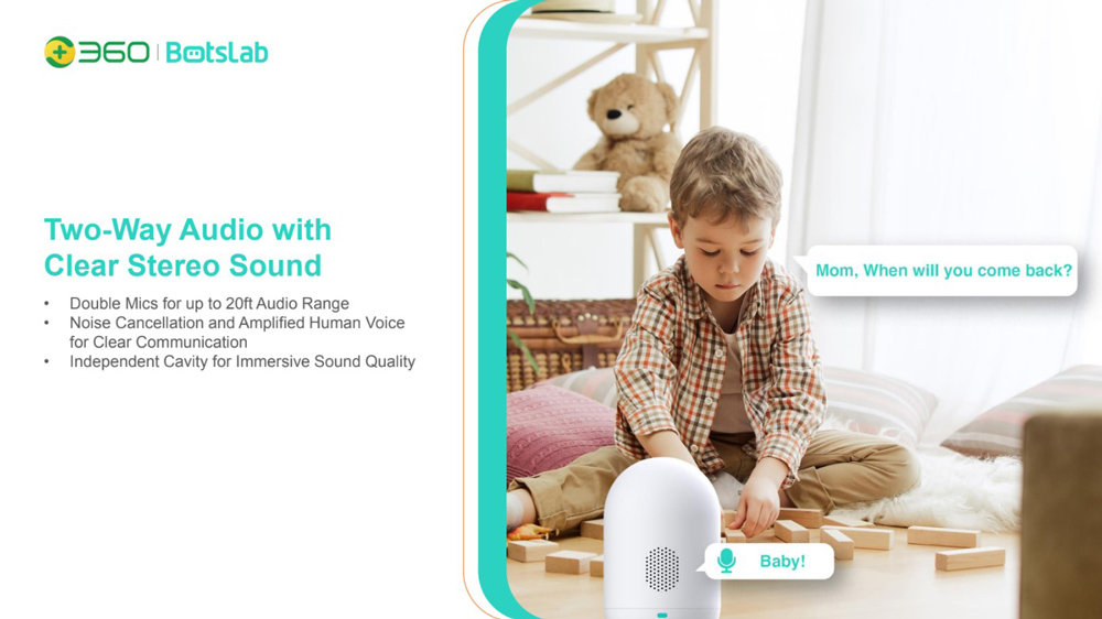BOTSLAB smart κάμερα C221, 5MP/3K, WiFi, 360° PTZ, SD - Image 13