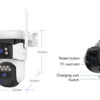 VSTARCAM smart ηλιακή κάμερα CB621DR, dual lens, 3MP, WiFi, SD, PTZ, IP66 - Image 13