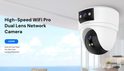 Alternative view of VSTARCAM smart κάμερα CS2DR, 3MP, dual lens, WiFi, PTZ, SD