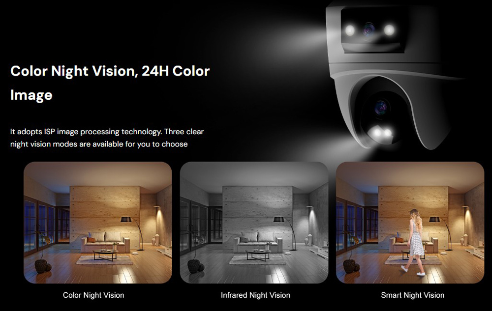 VSTARCAM smart κάμερα CS2DR, 3MP, dual lens, WiFi, PTZ, SD - Image 9