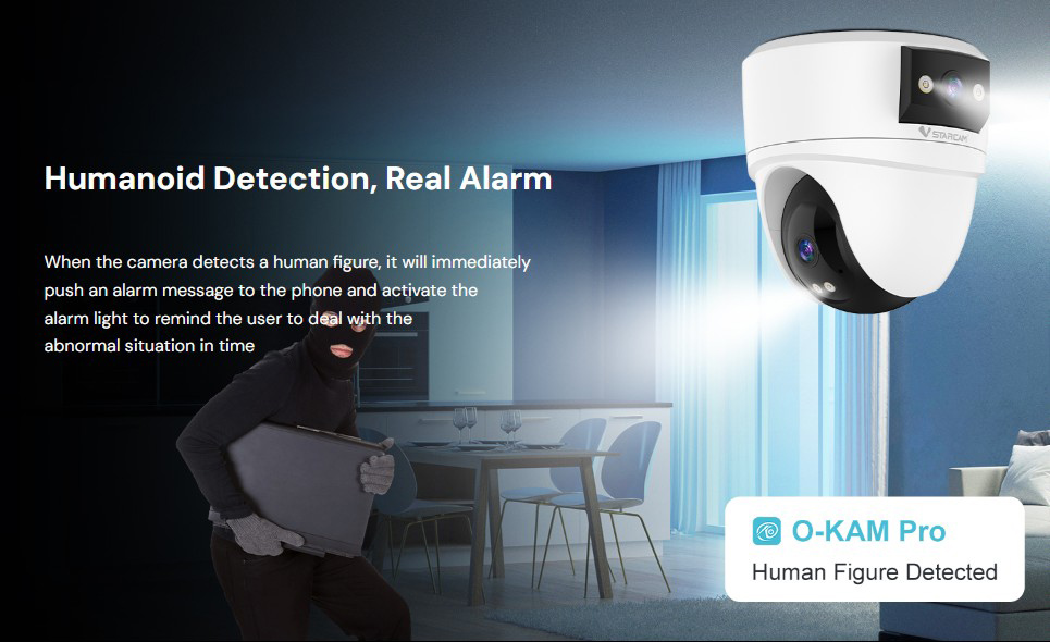 VSTARCAM smart κάμερα CS2DR, 3MP, dual lens, WiFi, PTZ, SD - Image 11