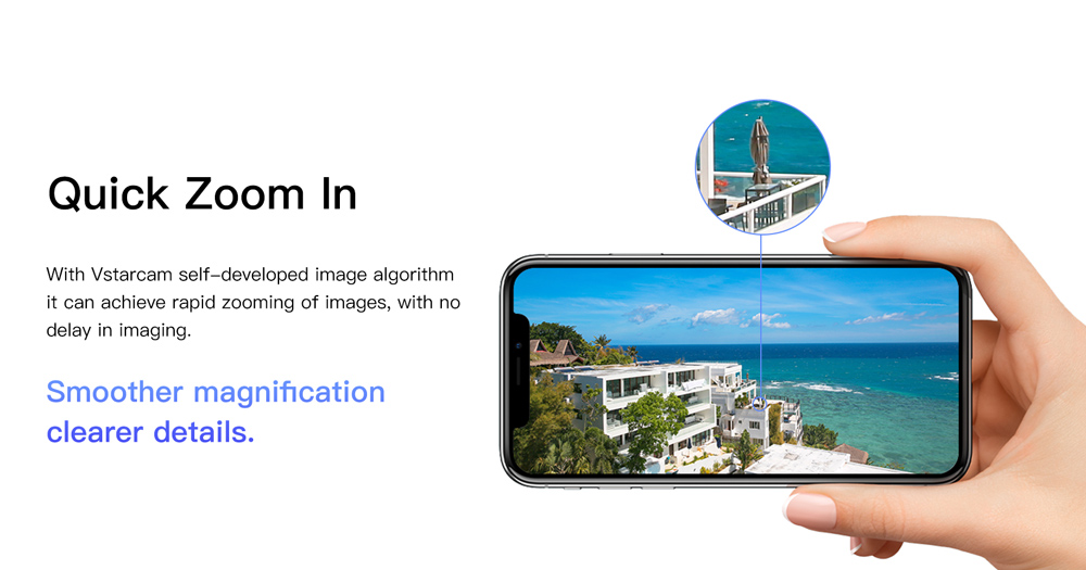 VSTARCAM smart κάμερα CS49D, 3MP, dual lens, WiFi, PTZ, SD - Image 10