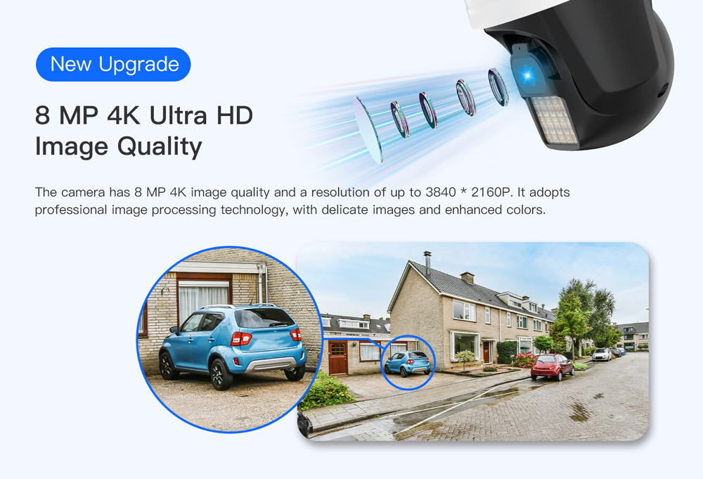 VSTARCAM smart κάμερα CS610Q, 4K/8MP, WiFi, PTZ, SD, IP66 - Image 8