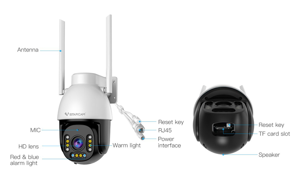 VSTARCAM smart κάμερα CS611Q-X5, 4MP, WiFi, PTZ, 5x zoom, SD, IP66 - Image 11