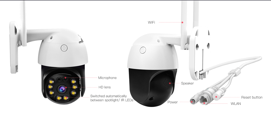 VSTARCAM smart IP κάμερα CS64, αδιάβροχη IP66, 3MP, WiFi, cloud/micro SD - Image 4