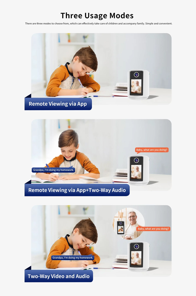 VSTARCAM smart κάμερα CV331S με οθόνη, 3MP, WiFi, 2000mAh, SD - Image 8