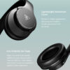 DOQAUS headphones DESIGN 1, ασύρματα & ενσύρματα, Φ40mm, 600mAh, μαύρα/καφέ - Image 7