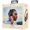 DOQAUS headphones DESIGN 1, ασύρματα & ενσύρματα, Φ40mm, 600mAh, μαύρα/καφέ - Image 8