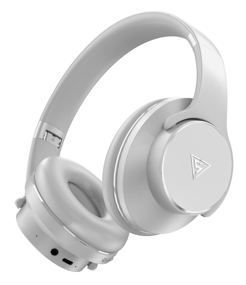DOQAUS headphones DESIGN 1, ασύρματα & ενσύρματα, Φ40mm, 600mAh, γκρι - Image 4