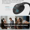 DOQAUS headphones FOCUS 5, ασύρματα & ενσύρματα, Φ40mm, 1000mAh, μαύρα - Image 7