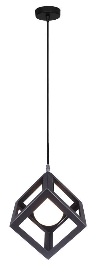 LEDTM φωτιστικό οροφής HLL-0011, E27, 16x16x16cm, μεταλλικό, μαύρο
