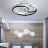 LEDTM ανεμιστήρας οροφής HLL-0108 με LED φως, 50W, Φ50x21cm, μαύρος - Image 2