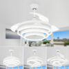 LEDTM ανεμιστήρας οροφής HLL-0112 με LED φως, 72W, Φ106x50cm, λευκός - Image 3