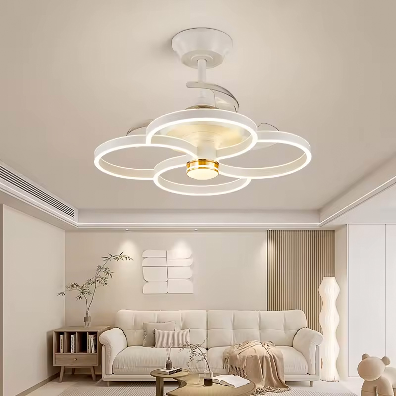 LEDTM ανεμιστήρας οροφής HLL-0147 με LED φως, 120W, Φ65x45cm, λευκός - Image 2