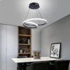 LEDTM LED φωτιστικό οροφής HLL-0154, 25W, 4000K, Φ40cm, 1m, μαύρο - Image 2