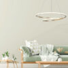 LEDTM LED φωτιστικό οροφής HLL-0155, 25W, 4000K, Φ40cm, 1m, χρυσό - Image 3