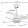 LEDTM ανεμιστήρας οροφής HLL-0173 με LED φως, 96W, Φ55x35cm, λευκός - Image 4