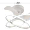 LEDTM ανεμιστήρας οροφής HLL-0177 με LED φως, 96W, Φ60x28cm, λευκός - Image 4