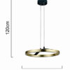 LEDTM LED φωτιστικό οροφής HLL-0201, 29W, 4000K, Φ38x120cm, χρυσό/μαύρο - Image 4
