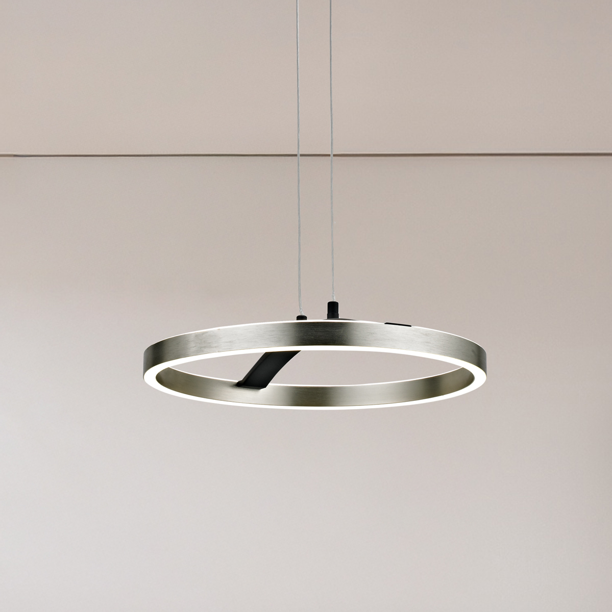 LEDTM LED φωτιστικό οροφής HLL-0202, 29W, 4000K, Φ38x120cm, ασημί/μαύρο - Image 2