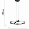 LEDTM LED φωτιστικό οροφής HLL-0202, 29W, 4000K, Φ38x120cm, ασημί/μαύρο - Image 4