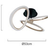 LEDTM LED φωτιστικό οροφής HLL-0206, 40W, 4000K, Φ53x26cm, οπάλ χρυσό/μαύρο - Image 4