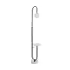 kelvo® CORDELIA KLV-102-0005 Επιδαπέδιο Φωτιστικό για Λάμπα με Ντουί 1 x E27 AC 220-240V IP20 - Μαύρο Ματ & Λευκό - Μ30 x Π34 x Υ180cm