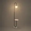 kelvo® CORDELIA KLV-102-0005 Επιδαπέδιο Φωτιστικό για Λάμπα με Ντουί 1 x E27 AC 220-240V IP20 - Μαύρο Ματ & Λευκό - Μ30 x Π34 x Υ180cm - Image 2
