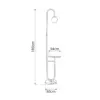 kelvo® CORDELIA KLV-102-0005 Επιδαπέδιο Φωτιστικό για Λάμπα με Ντουί 1 x E27 AC 220-240V IP20 - Μαύρο Ματ & Λευκό - Μ30 x Π34 x Υ180cm - Image 5