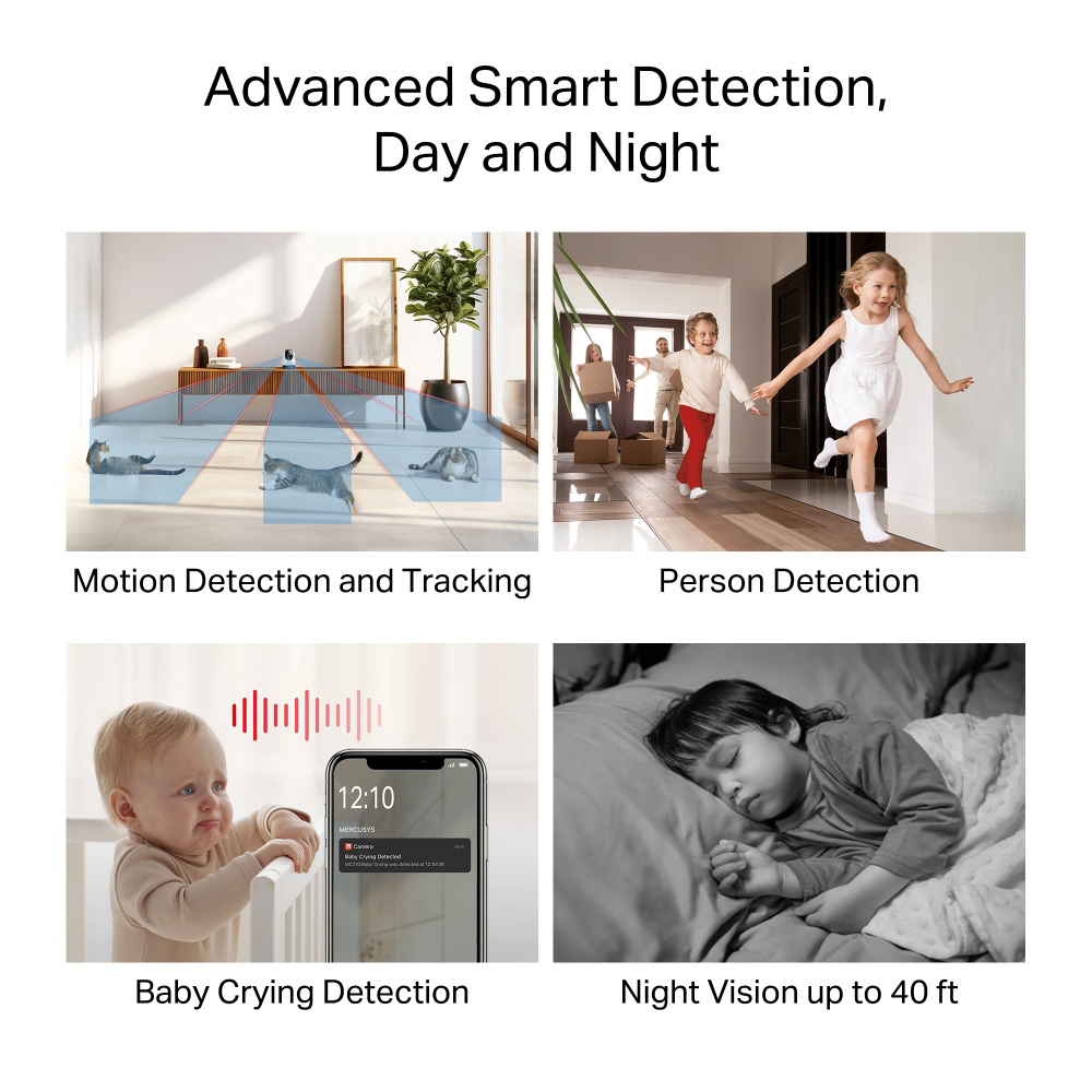 MERCUSYS smart κάμερα MC210, 2K/3MP, WiFi, PTZ, SD, EU/1.0 - Image 5