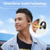 OPENROCKS earphones με θήκη φόρτισης OpenRock S, Open Wearable Stereo, ANC, μαύρο, by OneOdio - Image 2