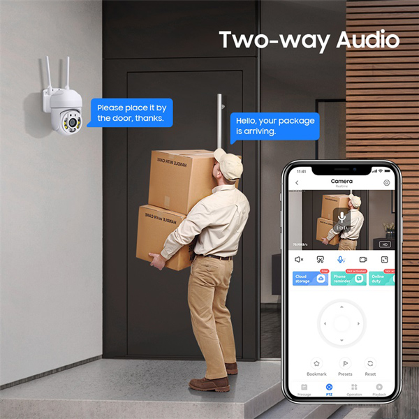 LEDTM smart κάμερα PT-1144, 2MP, Wi-Fi, PTZ, IP65 - Image 5